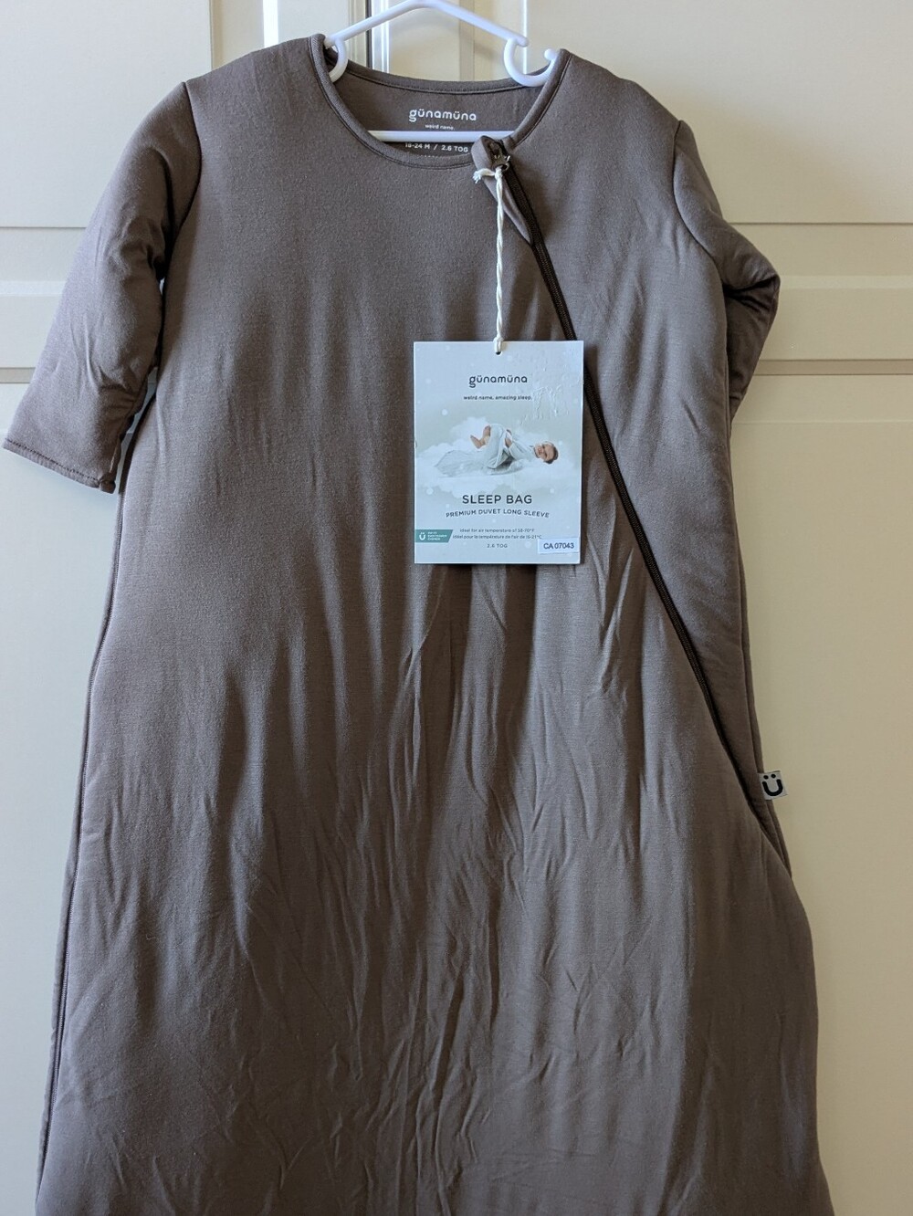 Gunamuna Taupe Kids Sleep Sack - Brand New